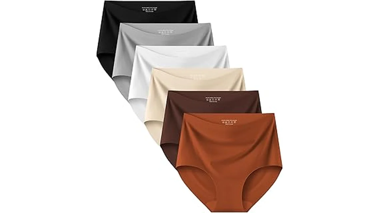 The image shows a flat lay of several pairs of comfortable, seamless panties, highlighting best-selling options.