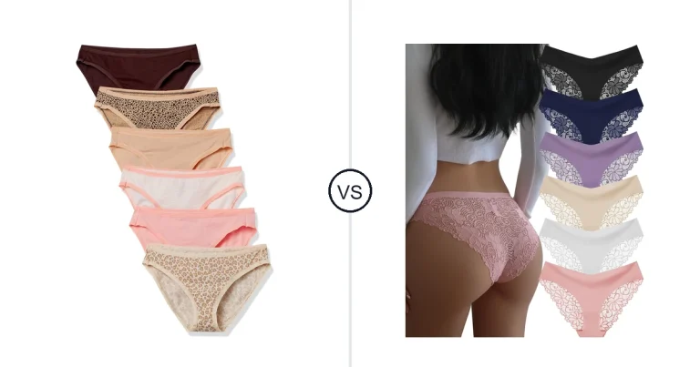 Comparison of Amazon Essentials Women's Breathable Cotton Bikini Brief and Sexy Cheeky Womens Underwear Comfortable Seamless Panties