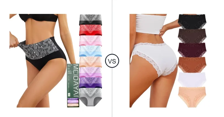 Comparison of Womens Underwear Cotton Tummy Control High Waisted and Knowyou Cotton Underwear for Women Cheeky Bikini
