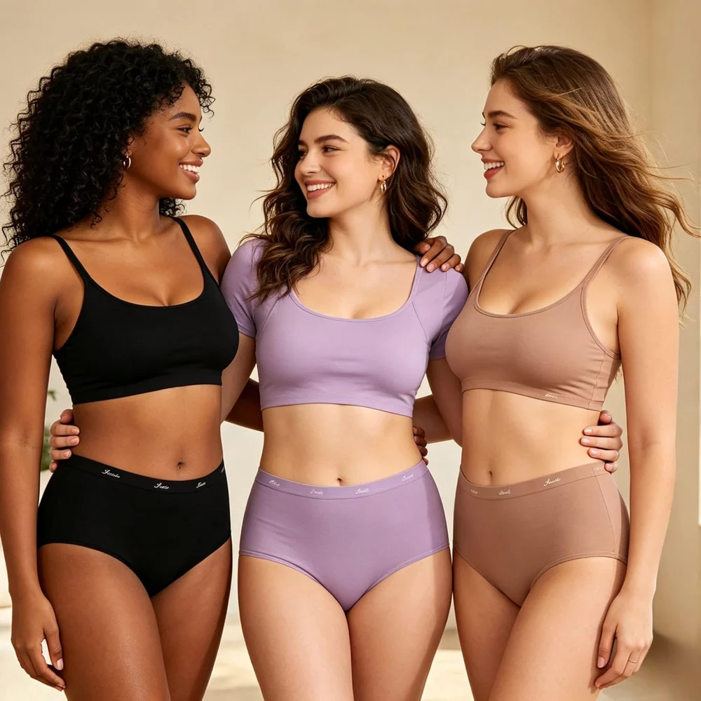 Cotton High Waisted Underwear for Women -