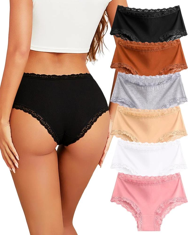 Knowyou Cotton Underwear for Women Cheeky Bikini