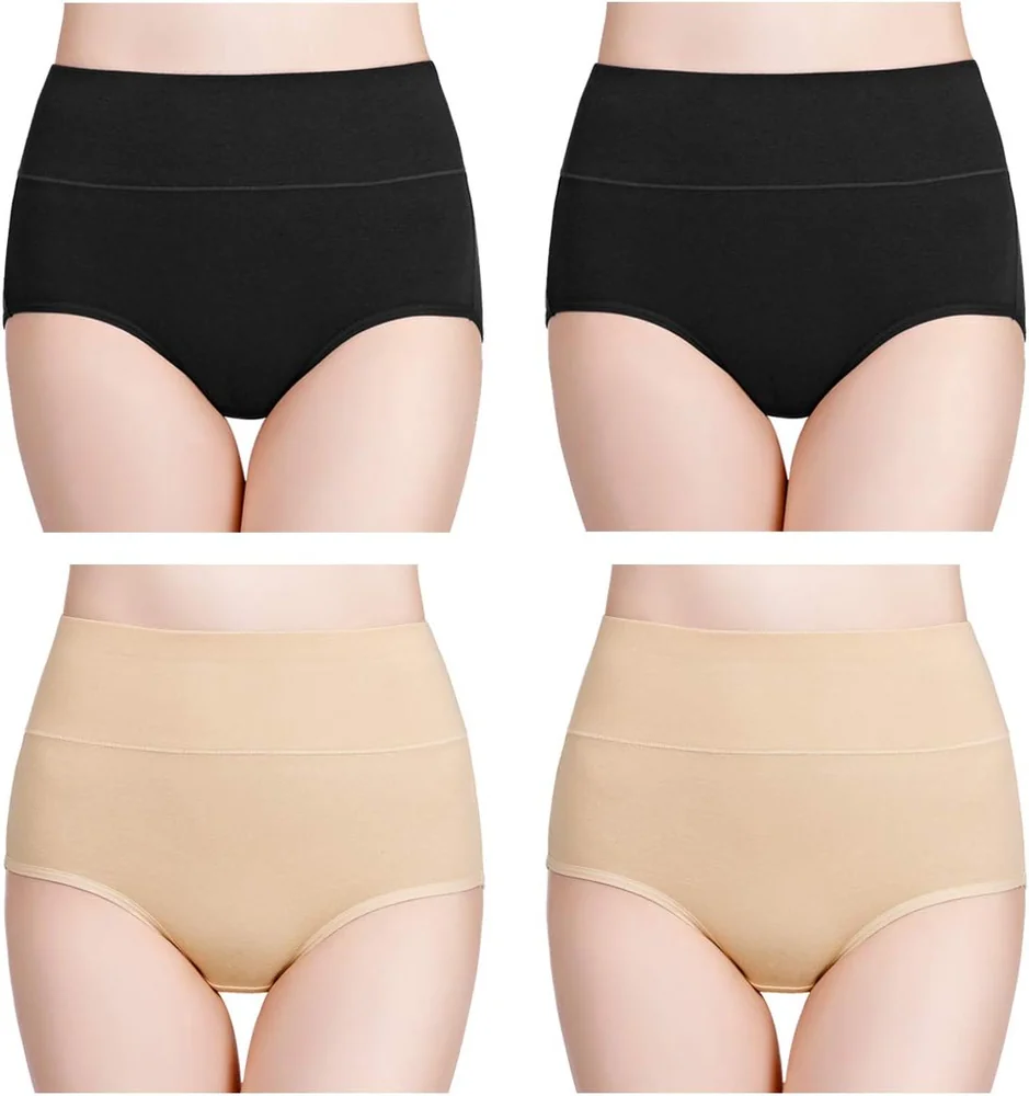 Women's High Waist Cotton Underwear Super Stretchy